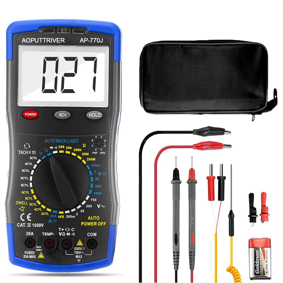 Automotive Multimeter AP-770J Auto Digital Multimeter manueller Streckenauto-Multitester Voltage Det