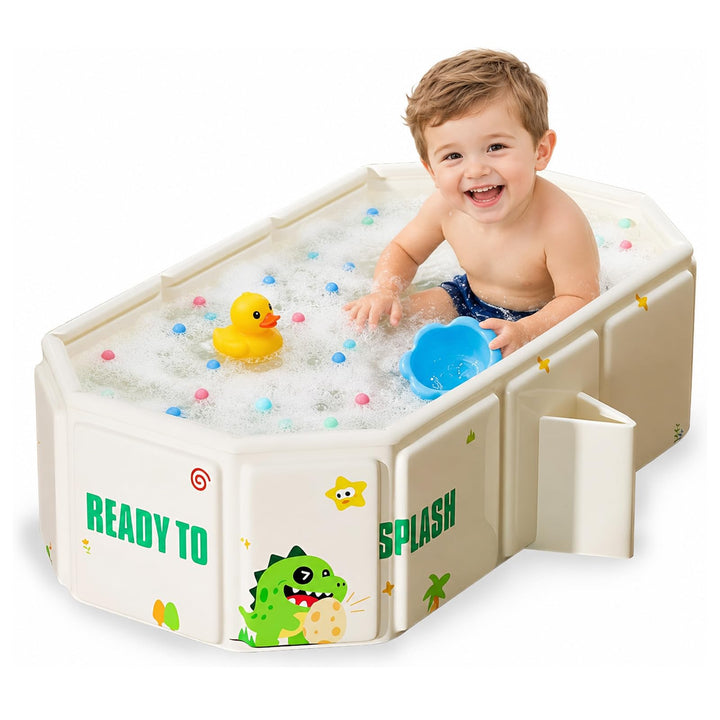 Babywanne, Faltbare Badewanne, Grosse Kleinkind Badewanne, Tragbare mit Ablassschraube von Kindern i