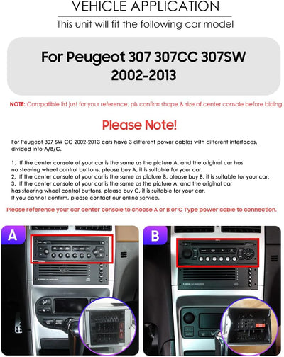 9 Zoll Android 12 Stereo Car Radio Wireless CarPlay Android Auto für Peugeot 307 307CC 307SW 2002-20