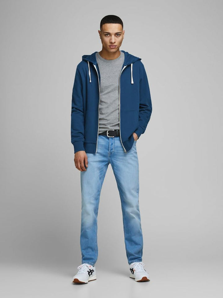 JACK &amp; JONES Herren JJEHOLMEN Sweat Zip Hood XS Blau (Insignia Blue/Reg Fit), XS Blau (Insignia Blue