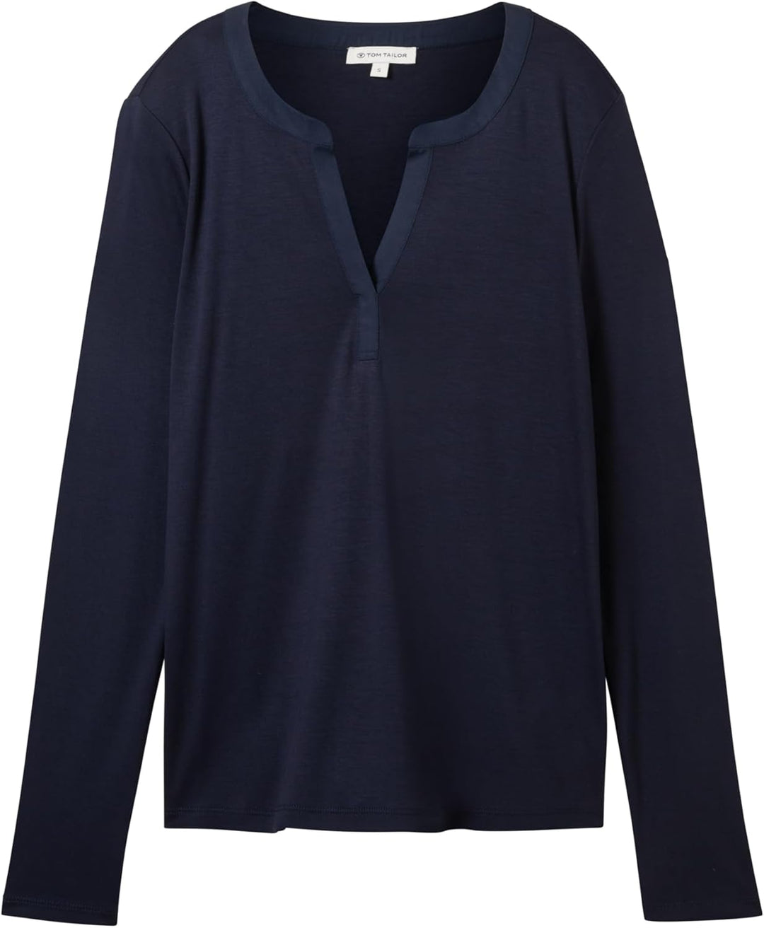 TOM TAILOR Damen Longsleeve T-Shirt L 10668 - Sky Captain Blue, L 10668 - Sky Captain Blue