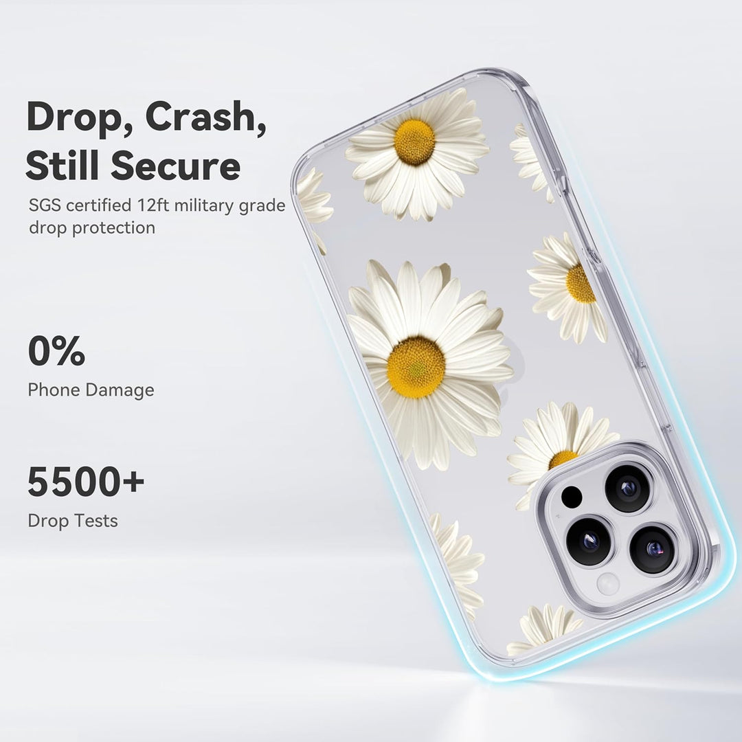 CASEKOO Crystal Clear für iPhone 16 Pro Max Hülle, [Nie Vergilbung] [Unzerstörbarer Militärschutz] S