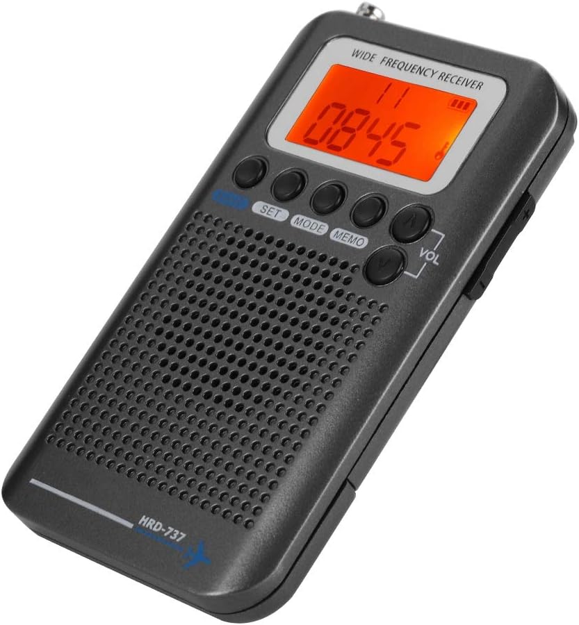 VHF Airband Radio, Bewinner Tragbarer Flugzeugband-Funkempfänger VHF Tragbarer Full-Band Radio Recor