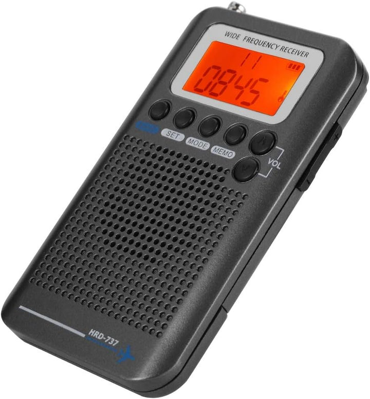 VHF Airband Radio, Bewinner Tragbarer Flugzeugband-Funkempfänger VHF Tragbarer Full-Band Radio Recor