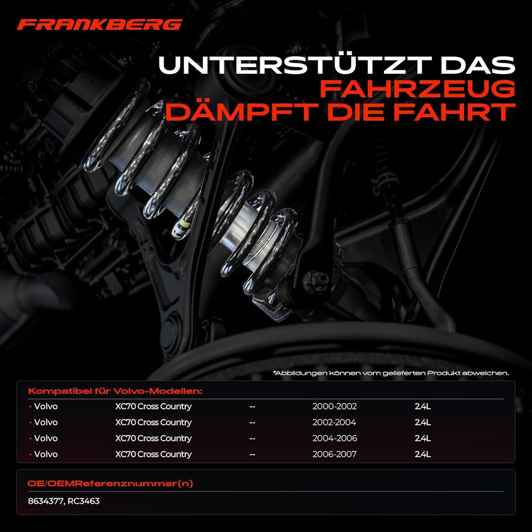 Frankberg 2x Federn Fahrwerksfeder Vorderachse Kompatibel mit XC70 Cross Country 2.4L 2000-2007 Repl