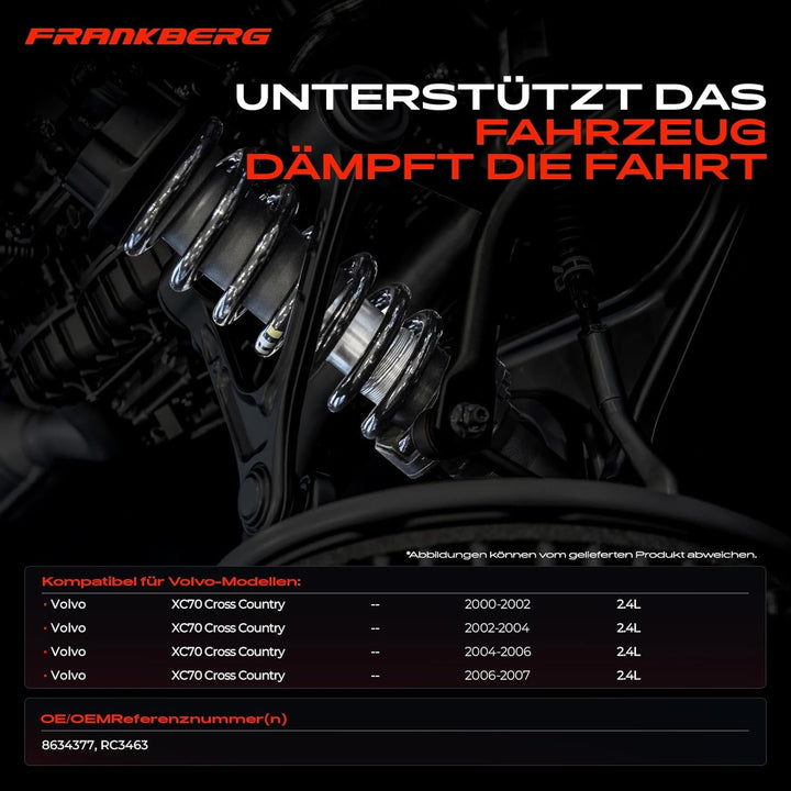 Frankberg 2x Federn Fahrwerksfeder Vorderachse Kompatibel mit XC70 Cross Country 2.4L 2000-2007 Repl