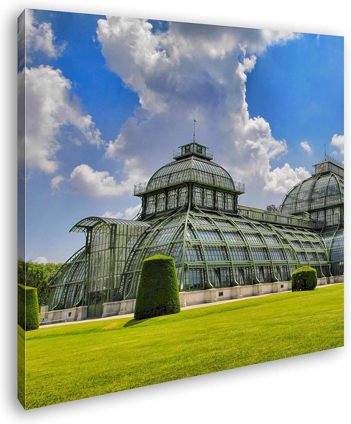 deyoli das Palmenhaus in Schönbrunn Wien Format: 60x60 als Leinwandbild, Motiv fertig gerahmt auf Ec