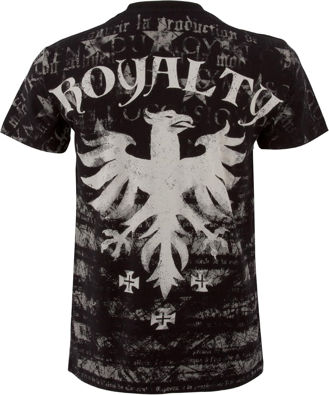 Royalty Herren-T-Shirt mit Drachen-Motiv, kurzärmelig, Rundhalsausschnitt, Baumwolle L Schwarz, L Sc