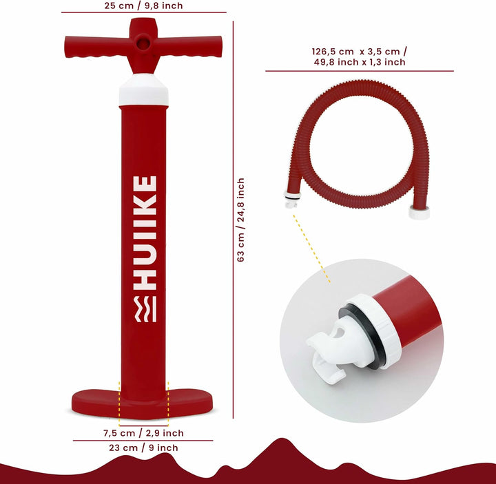Sup Pumpe Doppelhub - HUIIKE | Pumpe Stand Up Paddle 15 PSI, Luftpumpe Sup Handpumpe Stabil | Handpu
