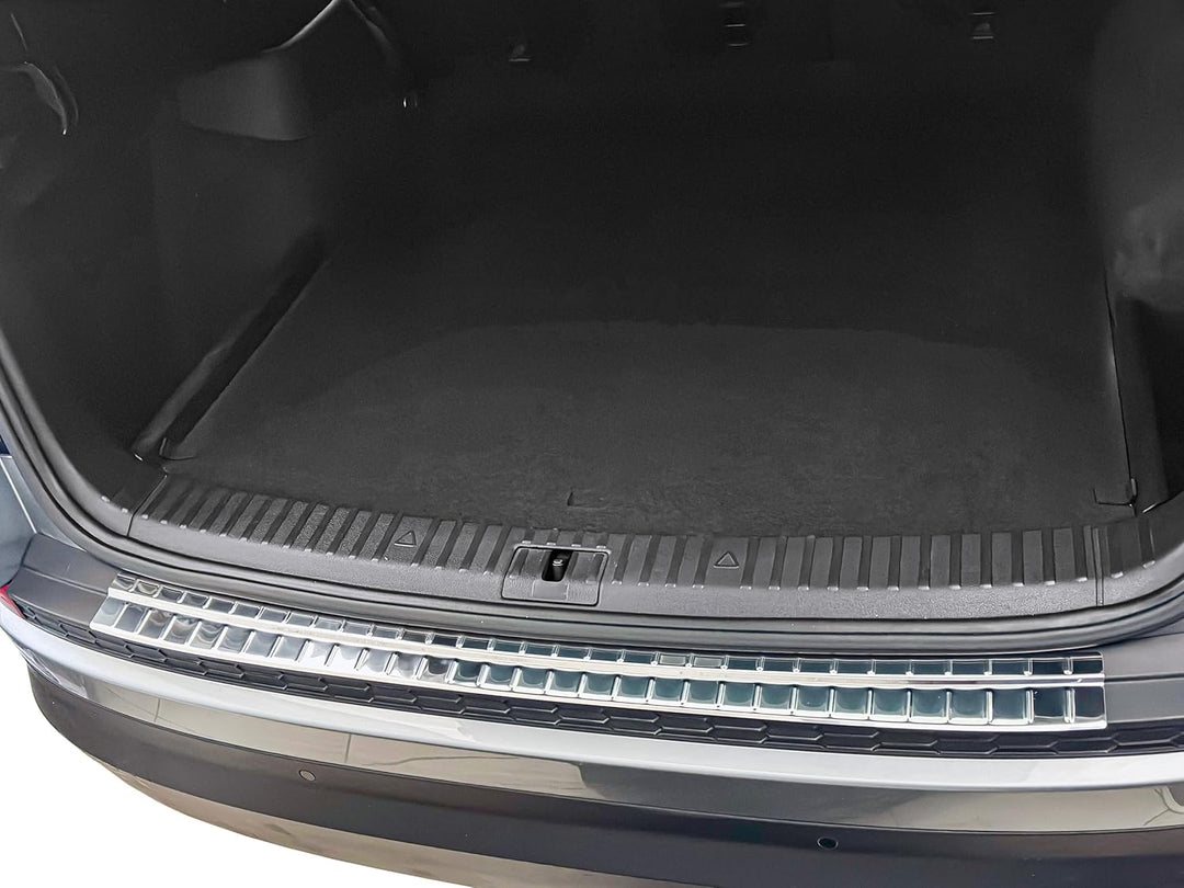 RECAMBO Ladekantenschutz Edelstahl Hochglanz poliert, Chrom Look - kompatibel für Skoda Kodiaq I - B