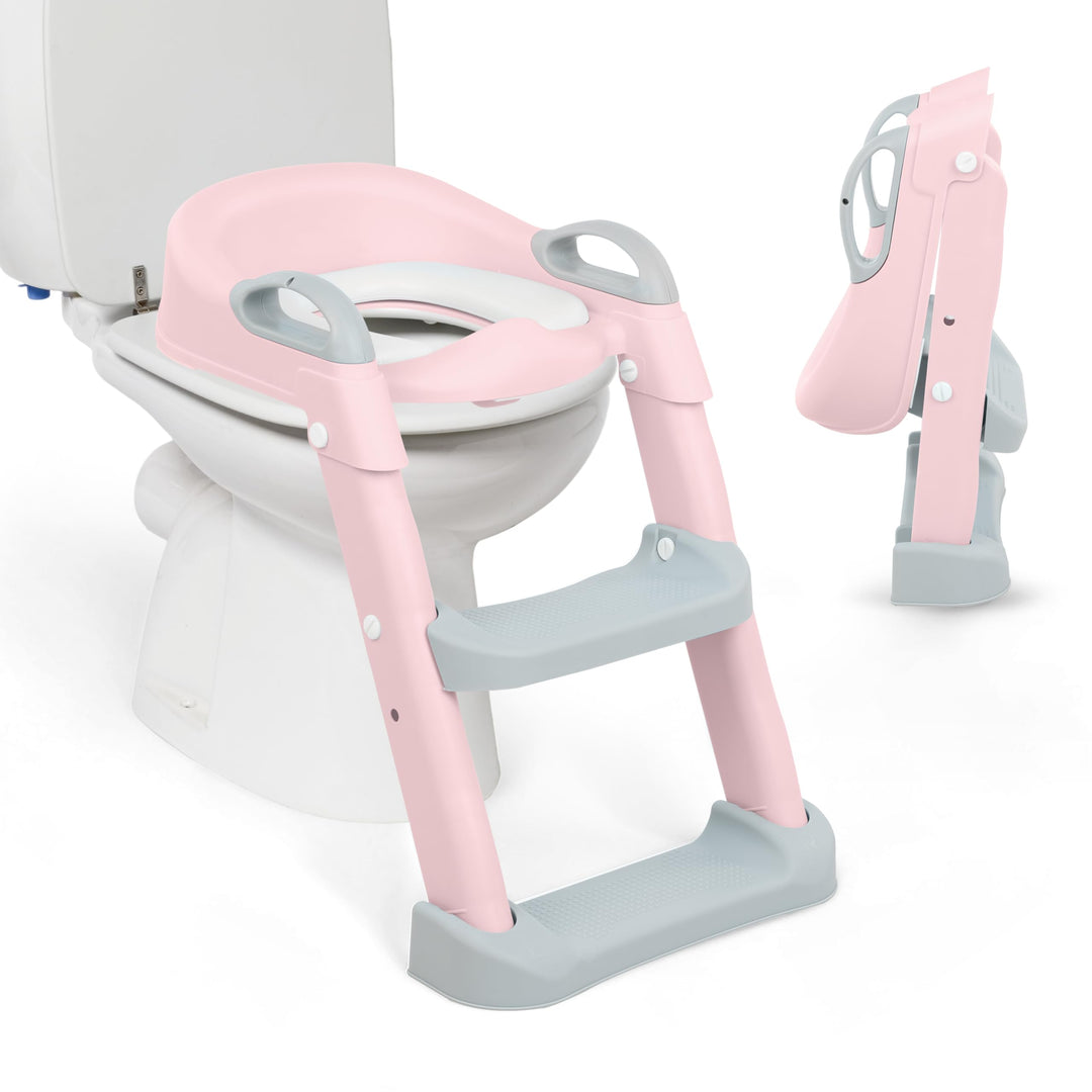 KikkaBoo Toilettensitz für Kinder mit Treppe LEA, Toilettentrainer, Zusammenklappbar & einstellbar,