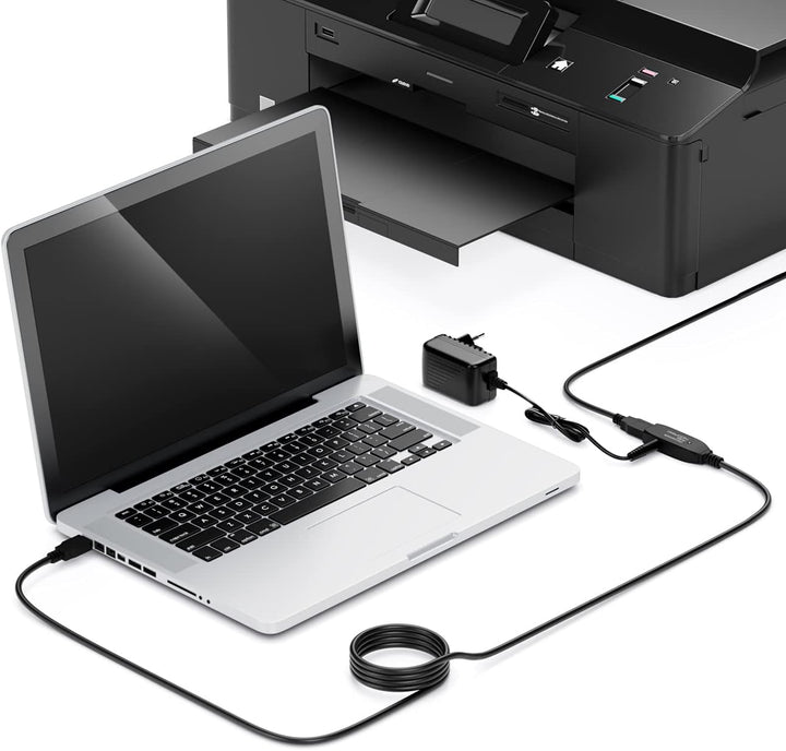 deleyCON 5m Aktives USB 3.0 Kabel Aktive Verlängerung mit 1 Signalverstärker & Netzteil USB3.0 Repea