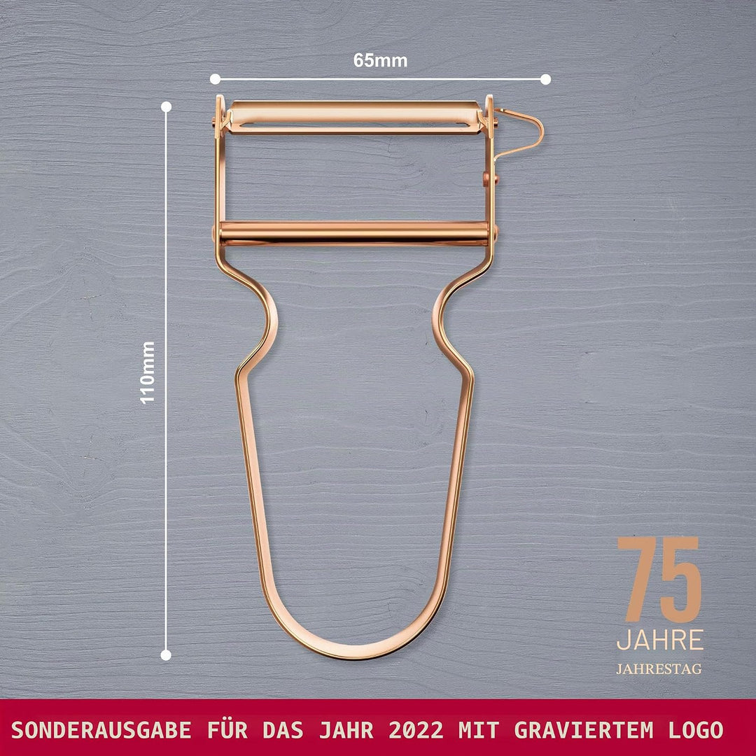 VICTORINOX REX Sparschäler 75 Jahre Special Edition 2022, Roségoldauflage, Logogravur, Roségold