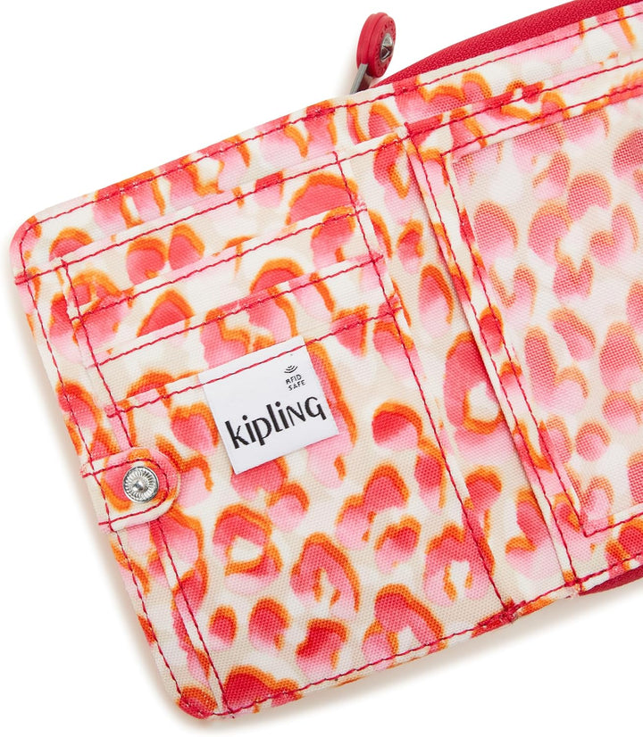 Kipling MONEY LOVE Mittelgrosse Geldbörse, Latin Cheetah (Rot), Latin Cheetah