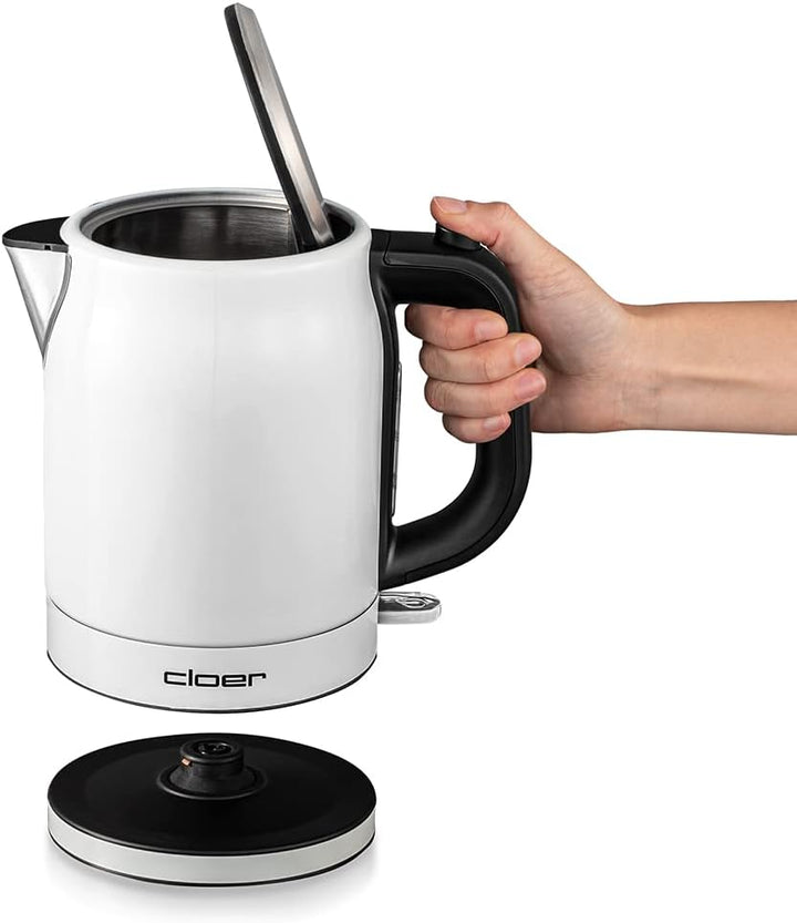 Cloer 4511 Wasserkocher Edelstahl, 2200 W, Wasserstandsanzeige, Trockengeh- und Überhitzungsschutz,