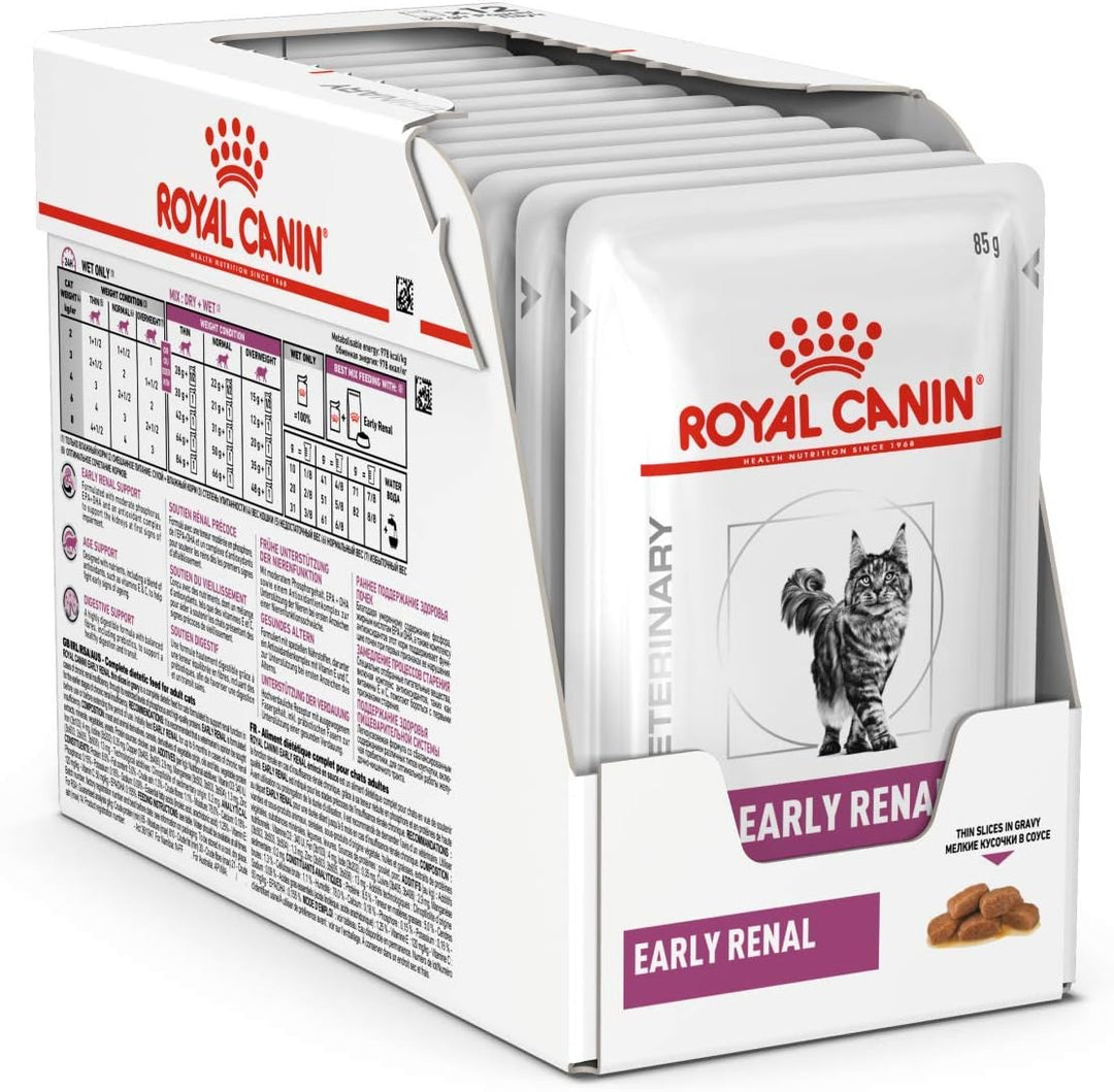 Royal Canin Veterinary Early Renal | 4er Pack | 4 x 12 x 85 g | Diät-Alleinfuttermittel für Katzen |
