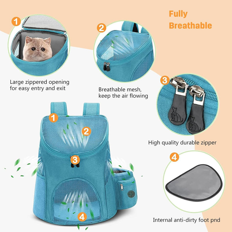 PETCUTE Hunderucksack Katzenrucksack Rucksack für kleine Hunde Haustiertragetasche Taschen mit Abneh