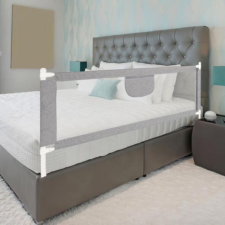 EINFEBEN 180*80 cm Bettgitter Bettschutzgitter Kinderbettgitter für Kinder Babybettgitter Höhenverst