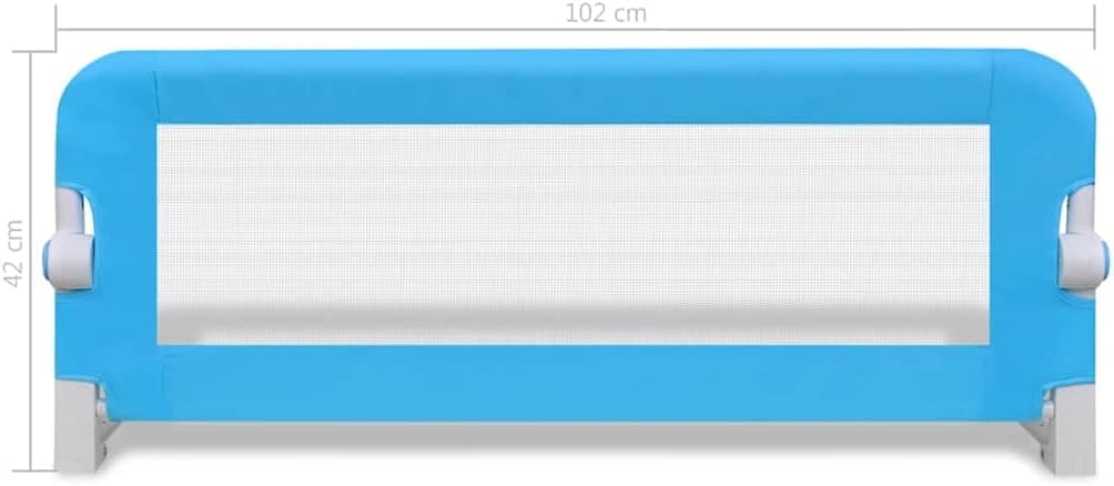 vidaXL 2x Bettschutzgitter Blau 102cm Bettgitter Kinderbettgitter Kinderbett 102 x 42 cm Blau, 102 x