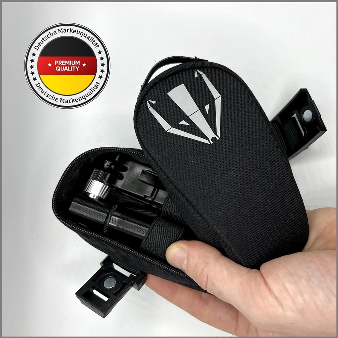 DACHS Rennrad Satteltasche mit Magnetclip & Lichthalter - Kompakte, leichte Fahrradtasche aus wasser