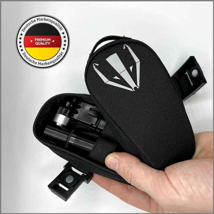 DACHS Rennrad Satteltasche mit Magnetclip & Lichthalter - Kompakte, leichte Fahrradtasche aus wasser
