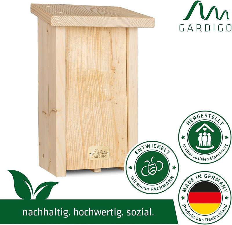 GARDIGO® Nistkasten für Baumläufer I Made in Germany, aus deutschem Holz, Vogelhaus, verschraubt, un