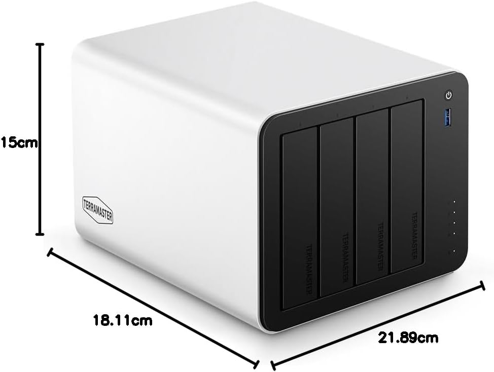 TERRAMASTER F4-425 Plus NAS-Speicher – 4 Einschübe, Intel N150 Quad-Core-CPU, 16 GB RAM DDR5, 2 x 5