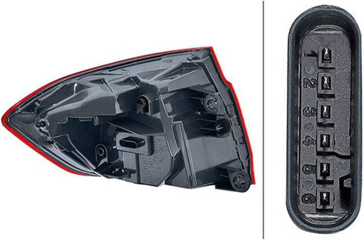 HELLA 2SD 012 147-321 Heckleuchte - äusserer Teil - rechts Rechts Äusserer Teil, Rechts Äusserer Tei
