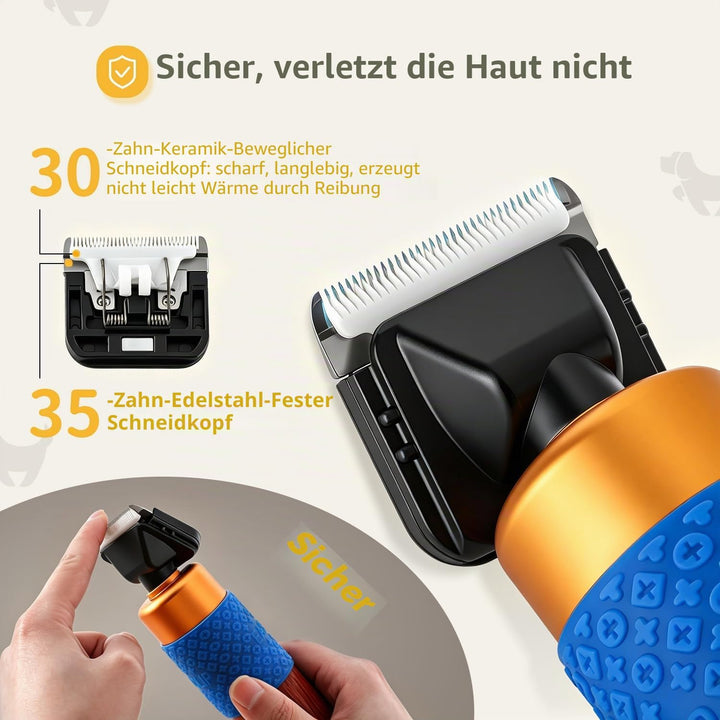 CGOLDENWALL 200W Hundeschermaschine Leise Profi Hund Katze Tierhaarschneider mit 3m Kabel, einstellb