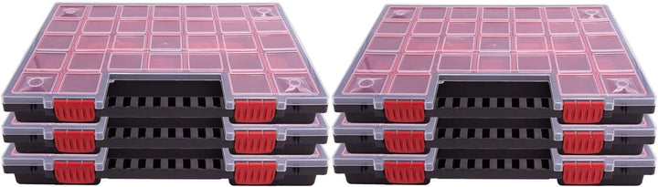 6er SET Sortimentskasten Kleinteilemagazin Sortierbox gross mit Deckel Sortierkasten Sortierkoffer W