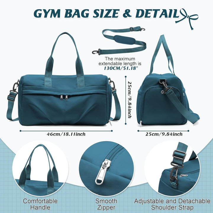 HYC00 Sport Duffel Bag Damen Sporttasche mit Schuhfach Reisetasche Damen Weekender Travel Bag Handge