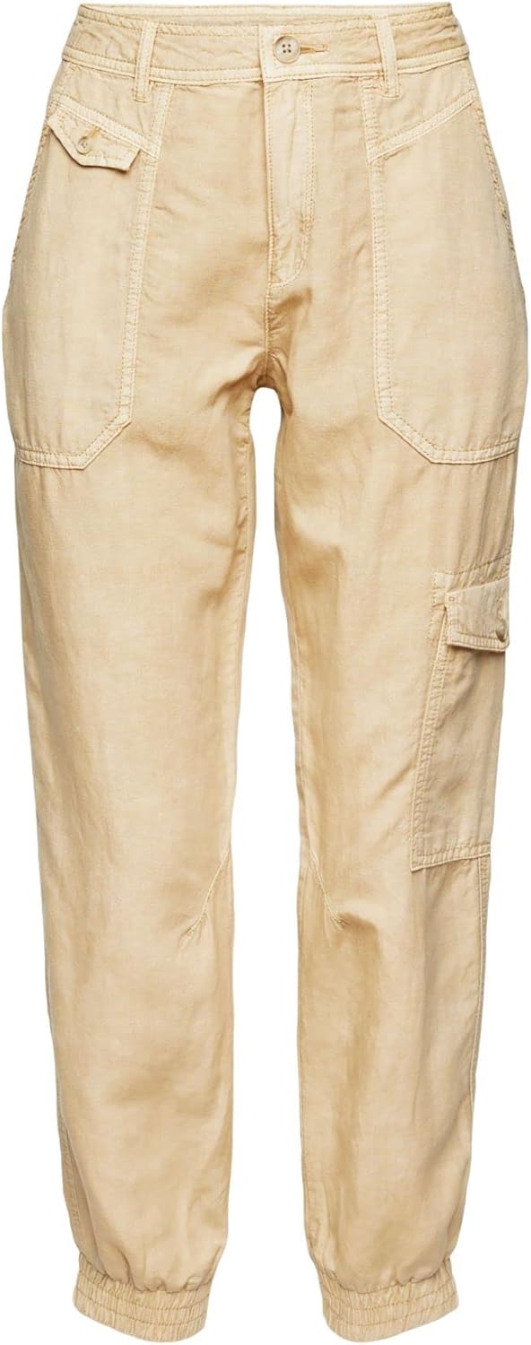 ESPRIT Damen Hose 30 285/Sand, 30 285/Sand