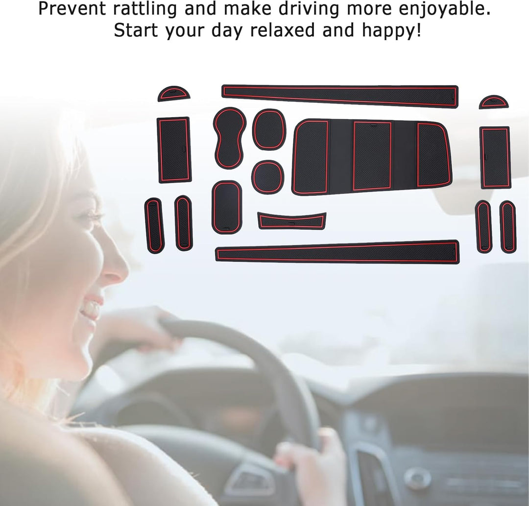 YEE PIN Panda Gummimatten Kompatibel mit FIAT Panda/Panda Cross 2021-2023 Interieur rutschfeste Matt
