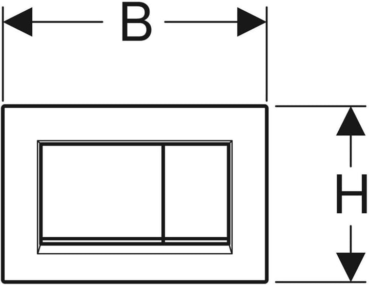 geberit-bouton Schieber 115,883. KK. 1 sigma30 Doppel Jagd weiss/gold/weiss