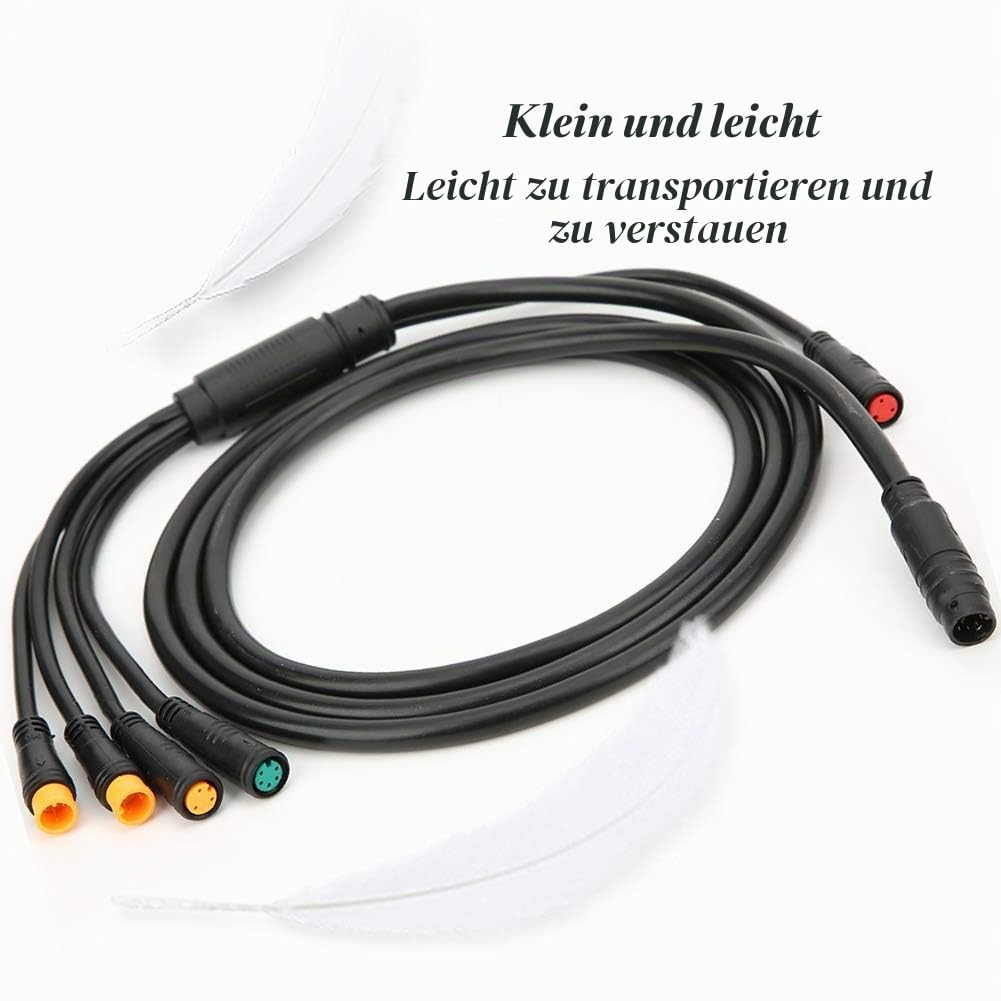 VGEBY Elektrofahrradkabel, 1 Bis 5 Elektrofahrrad Wasserdichtes Kabel Integriertes Fahrradkabel mit