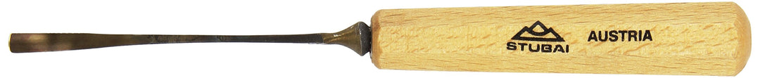 STUBAI Stemmeisen Stechbeitel Serie 52 - Form 26 | Gekröpftes Hohleisen 5 mm, mit Holzgriff, zum Vor