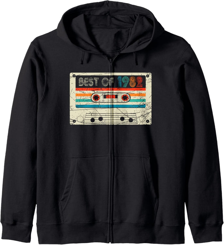 41st Birthday Vintage Best Of 1982 Funny Retro Cassette Tape Kapuzenjacke