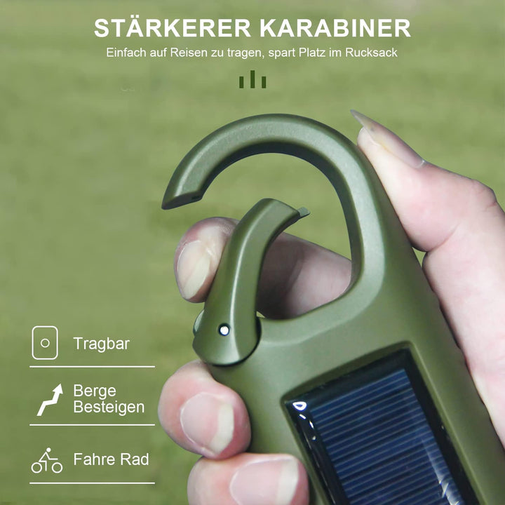 LED Taschenlampe USB Aufladbar, LED Taschenlampe für Aufladen Telefon, Kurbeltaschenlampe, Solar Tas