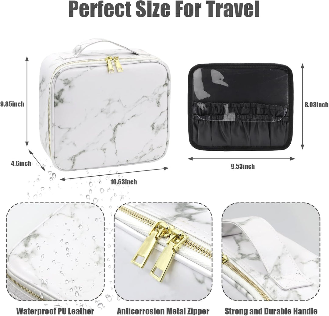 Reise-Makeup-Tasche Kosmetiktasche Make up Organizer Tasche mit grossen beleuchteten Spiegel 3 Farbe