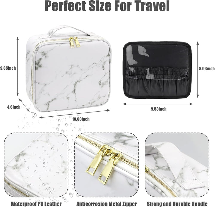 Reise-Makeup-Tasche Kosmetiktasche Make up Organizer Tasche mit grossen beleuchteten Spiegel 3 Farbe