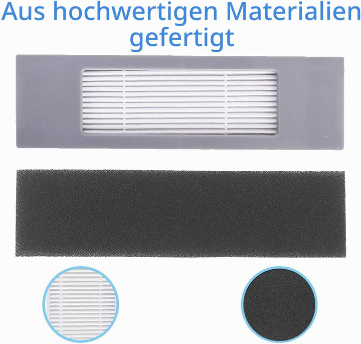 Filter Bürste Ersatzteile Zubehör Set für Ecovacs DEEBOT OZMO T8 T8 AIVI T8 AIVI+ T8+T9 T9+ Staubsau