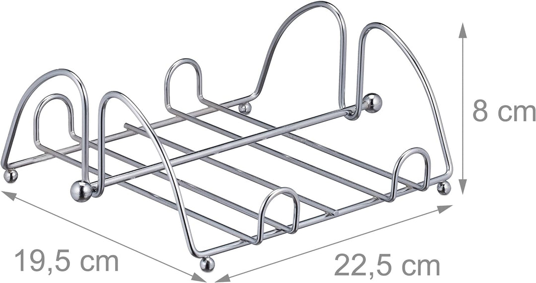 10 x Serviettenhalter, mit Beschwerer, für 33x33 cm Servietten, Edelstahl-Optik, Design Serviettenst