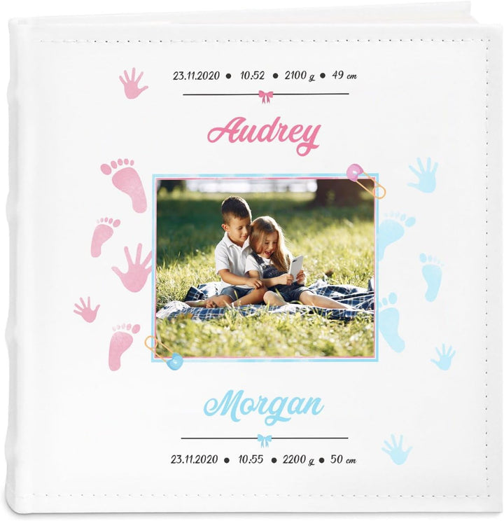 Maverton Einsteckalbum + mit Aufdruck - Fotoalbum für 200 Fotos 10x15-100 Seiten - Grösse: 21x22cm -