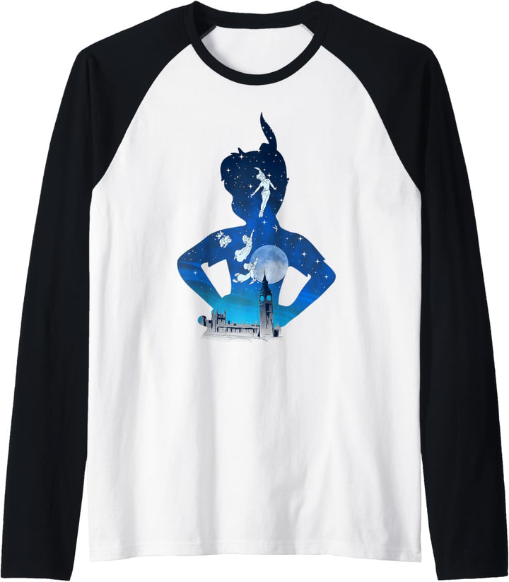 Disney Peter Pan London Flight Silhouette Raglan