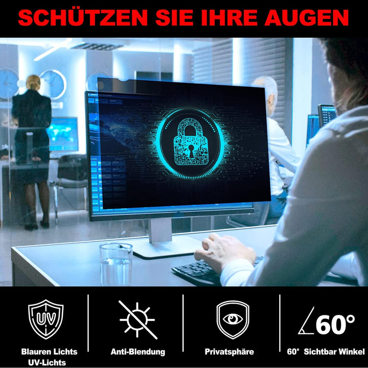 ngningo Computer Blickschutzfolie 24 Zoll für 16:9 Seitenverhältnis Monitor, Sichtschutzfolie Privat