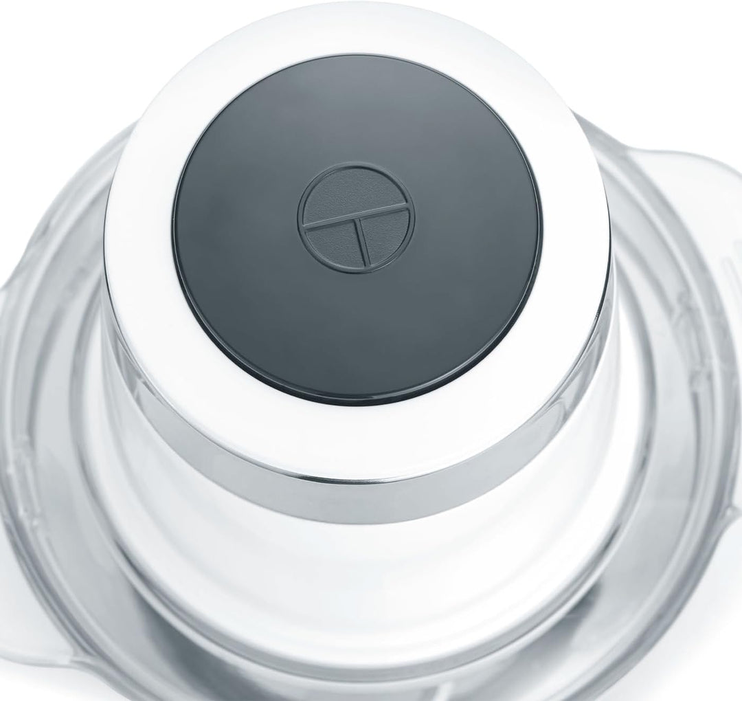 GRAEF Multi-Zerkleinerer CH501 Weiss Ideal zum Hacken, Schneiden und Mixen von Obst, Gemüse – Multi-