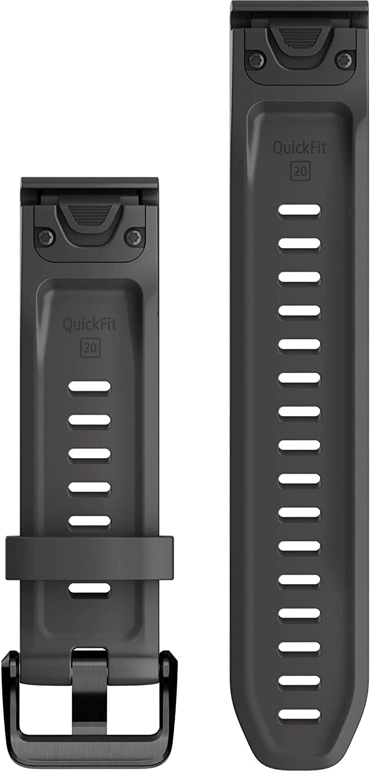 Garmin Quickfit Armband, 20mm Silikon Graphit 125-220 mm, Silikon Graphit 125-220 mm
