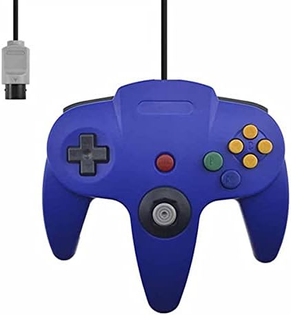 2 Controller Für Nintendo 64 N64 Farbe nach Wahl Kabelgebunden Gamepad Joypad (Blau/Weiss), Blau/Wei