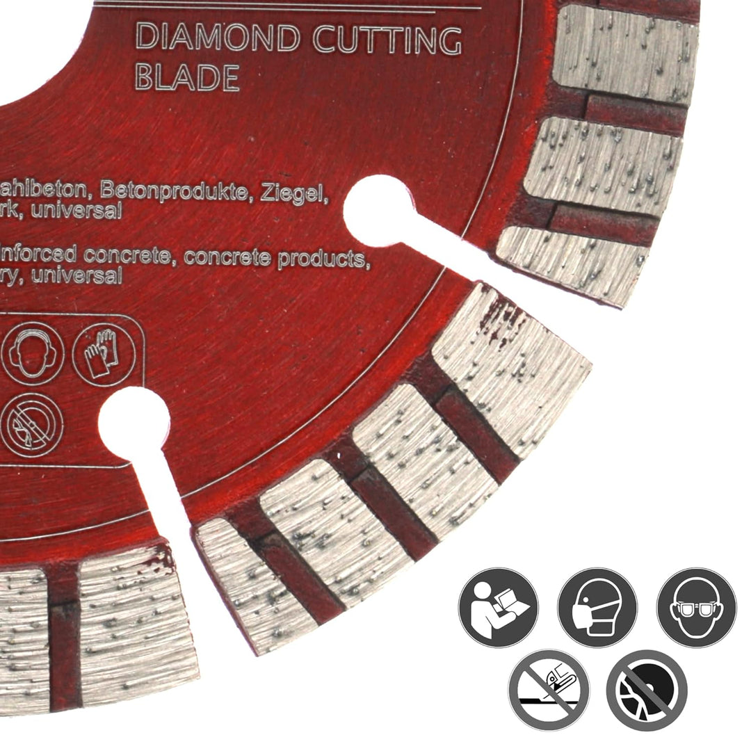 PRODIAMANT Turbo Diamant-Trennscheibe Beton 125mm x 22,23 mm Segmenthöhe 12mm 125/22,23mm, 125/22,23