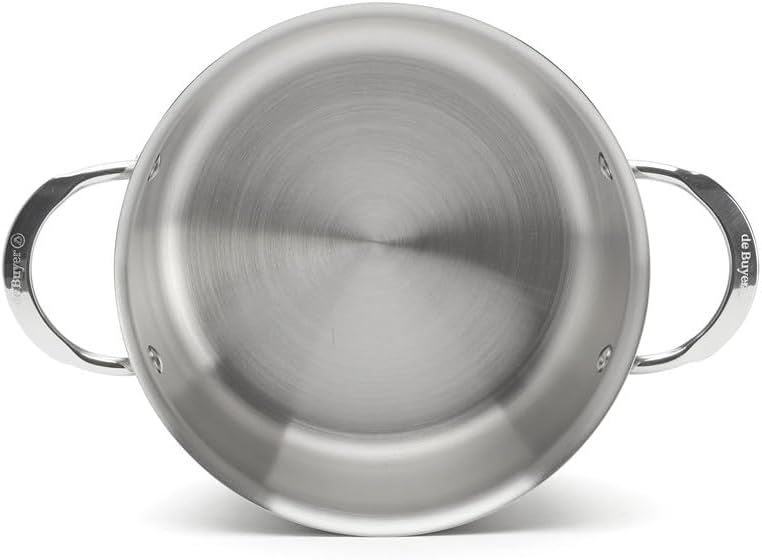 De Buyer - Kochtopf ohne Deckel, Edelstahl, 3-lagig, Durchmesser 20 cm, 3605.20